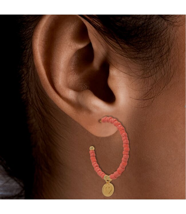 Earring Cookie-Living Coral