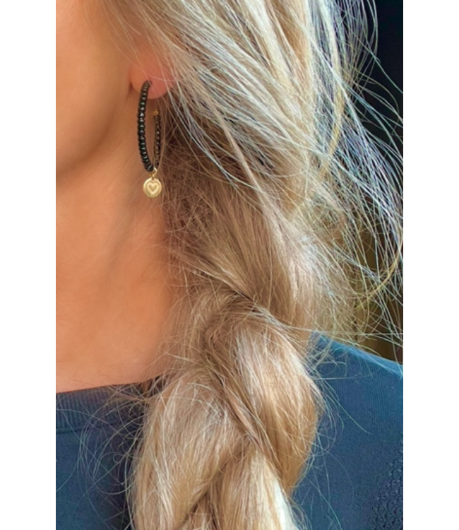 Earring Cookie-Obsidian Black