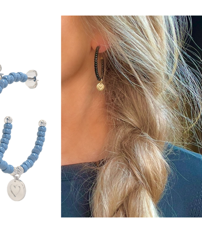 Earring Cookie-Denim Blue