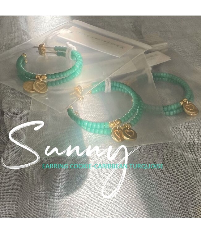 Earring Cookie-Caribbean Turquoise
