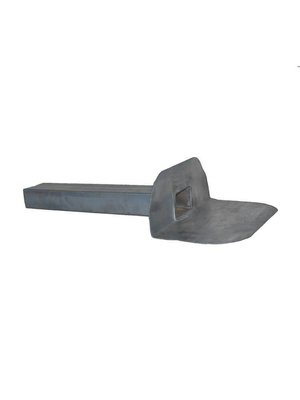 Loden Kiezelbak 60 x 80 mm 90°, Lang model 450 mm