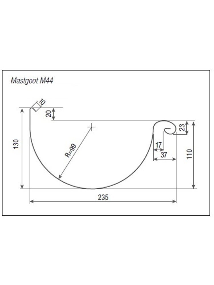 Zinken Mastgoot M44 - Diverse Lengtes