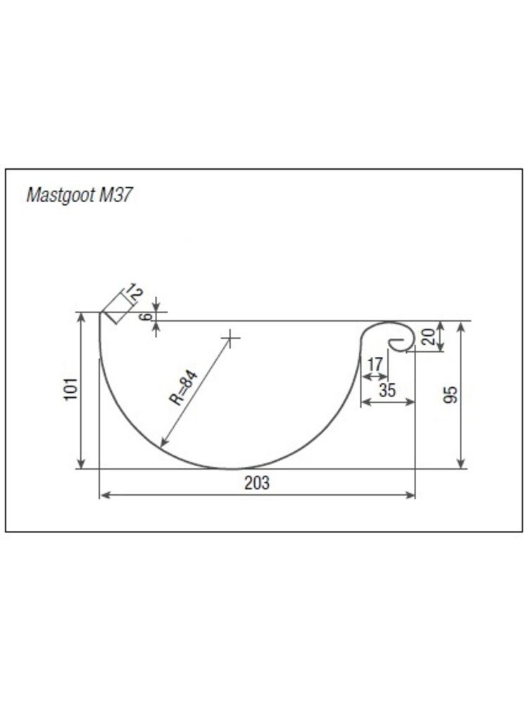 Zinken Mastgoot M37 - Diverse Lengtes