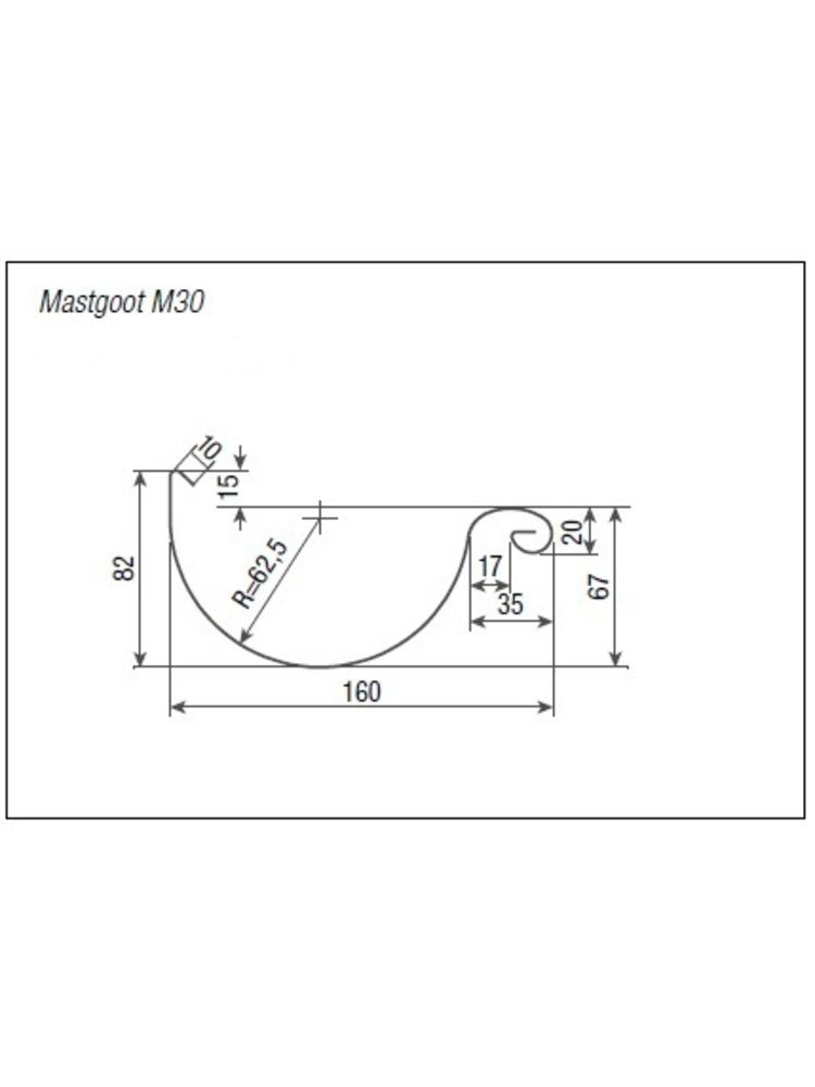 Zinken Mastgoot M30 - Diverse lengtes