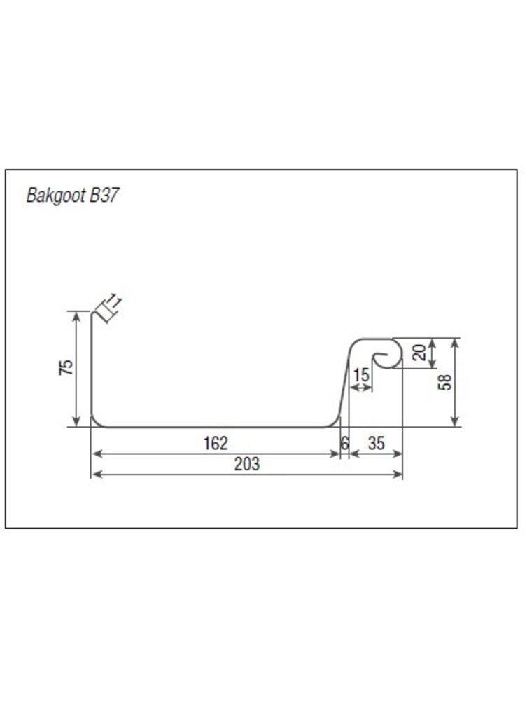 Zinken Bakgoot B37 - Diverse Lengtes