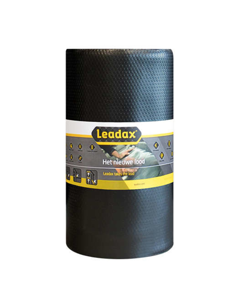 Leadax Loodvervanger - 33 cm x 6 meter - Zwart