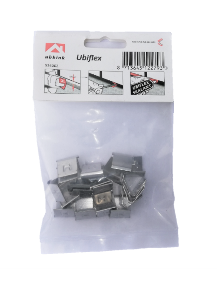 Ubiflex RVS voegklem, zak 25 stuks