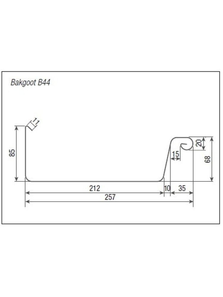 Zinken Bakgoot B44 - Diverse Lengtes