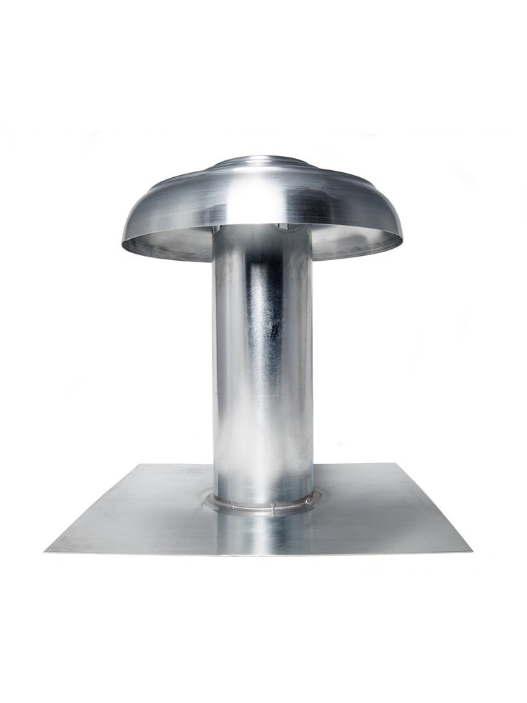 Zink Dakontluchting / dakdoorvoer Ø80, Ø100 of Ø120 mm
