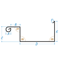 Zinken Bakgoot met kraal op maat