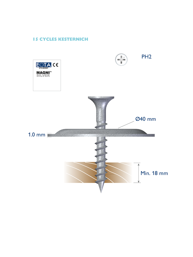 Parkerplaat en Schroef | IKOfix Damp-H | Ø5 mm | 250st