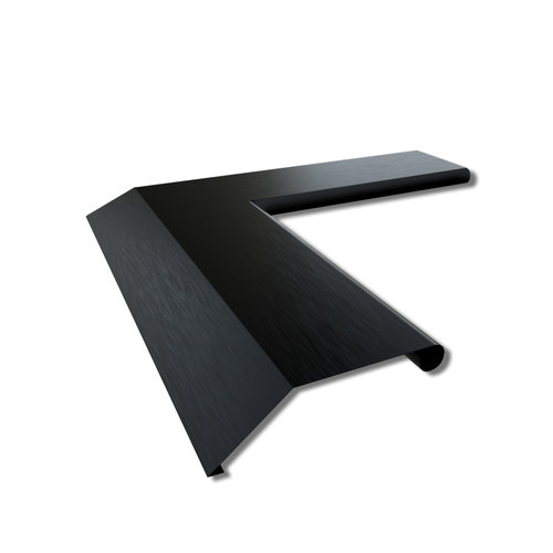 Dak en Lood Aluminium Deklijst Binnenhoek Met Kraal | RAL9005 Dak en Lood Aluminium Deklijst Binnenhoek Met Kraal | RAL9005