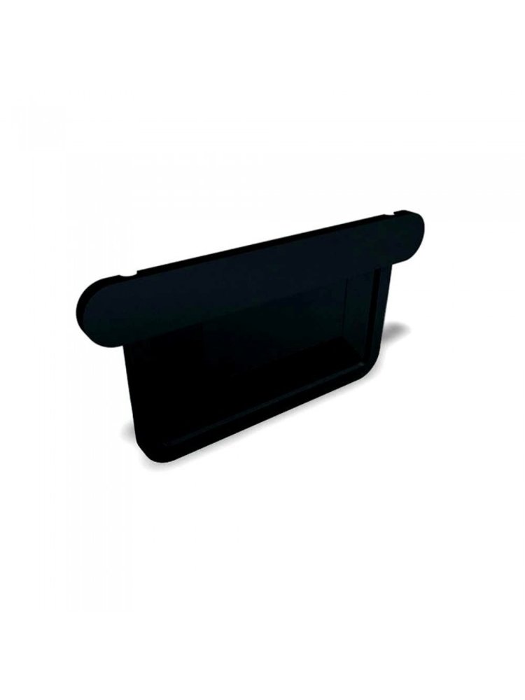 Zwart Aluminium Kopschot - Bakgoot - B333 RAL9005