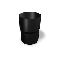 Zwart Aluminium verbindingsstuk Ø80 mm