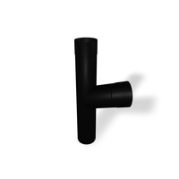 Zwart Aluminium HWA T-stuk 72° rond 80 mm