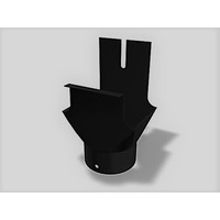 Zwart Aluminium Trechteruitloop Ø80 mm bakgoot