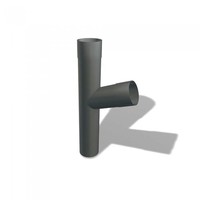 Antraciet Aluminium HWA T-stuk 72° rond 80 mm