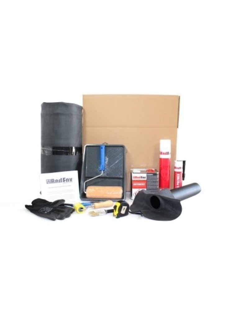 Redfox EPDM Dakbedekking Pakket Stadsuitloop - Breedte 4.58 meter - Prijs per meter