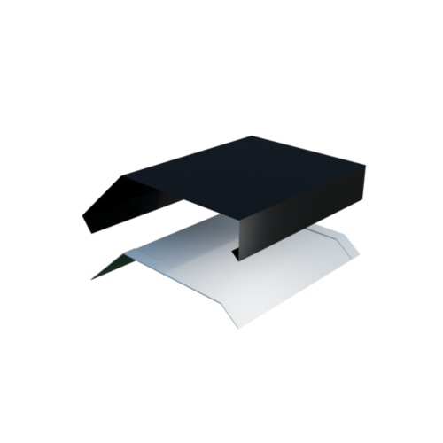 Dak en Lood Zwart Aluminium Afdekkap met klang | RAL9005 Dak en Lood Zwart Aluminium Afdekkap met klang | RAL9005