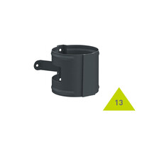 Zwart Verzinkt Stalen Sierbeugel 88 mm met muuraansluiting