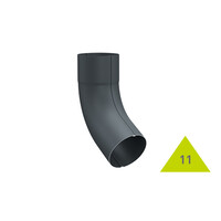 Zwart Verzinkt Stalen Bocht 88 mm - 60°