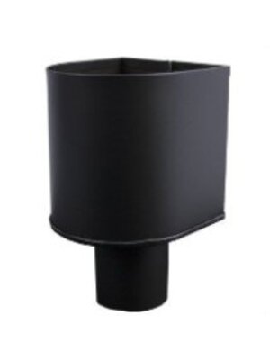 Zwart Verzinkt Stalen Vergaarbak Ø80 mm - model Mini