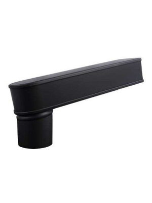 Zwart Verzinkt Stalen Stadsuitloop - Uitloop Ø80 mm afm. 60 x 80 mm