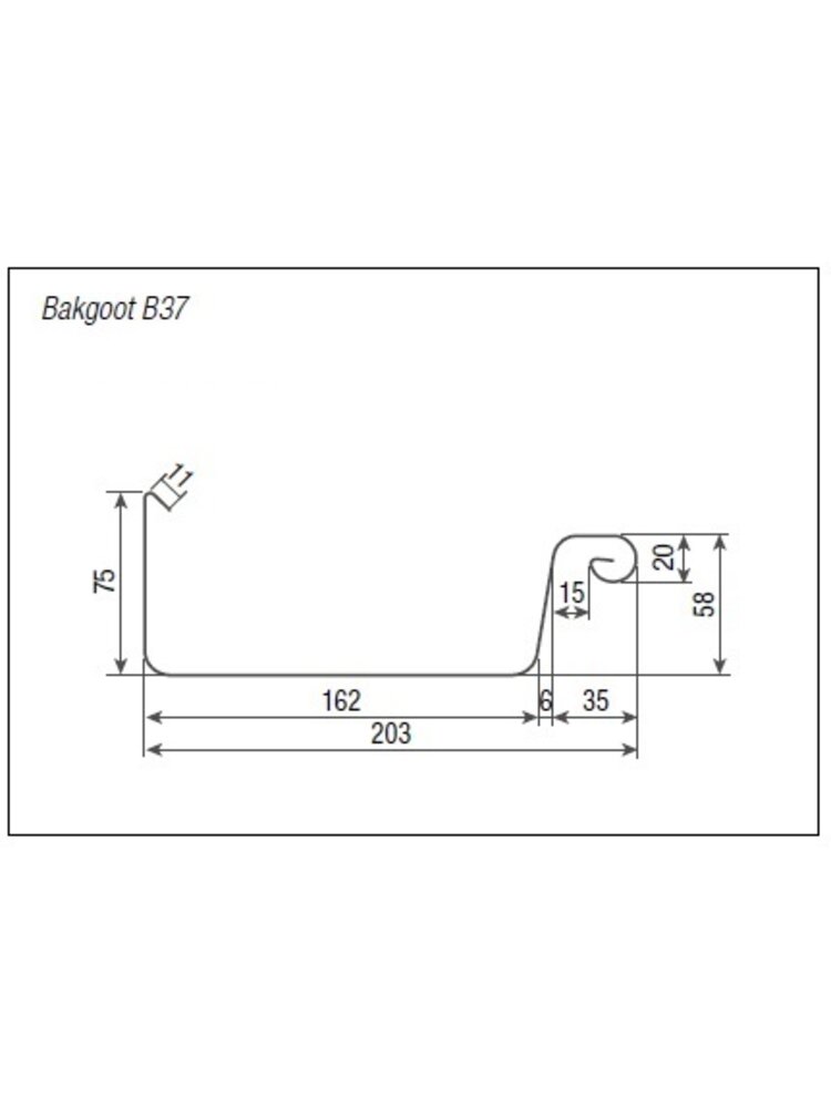 Zinken Bakgoot B30 - Diverse Lengtes