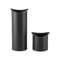 Zwart Zinken Tapeind / Steekpijpje - Mastgoot - Ø80 mm