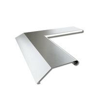 Blank Zink Binnenhoek Met Kraal | 90 graden  | Kliksysteem