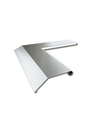 Blank Zink Buitenhoek Met Kraal | 90 graden  | Kliksysteem