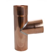 Koperen HWA T-stuk 85 graden 100x100x100mm