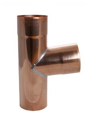 Koperen HWA T-stuk 85 graden 100x100x100mm