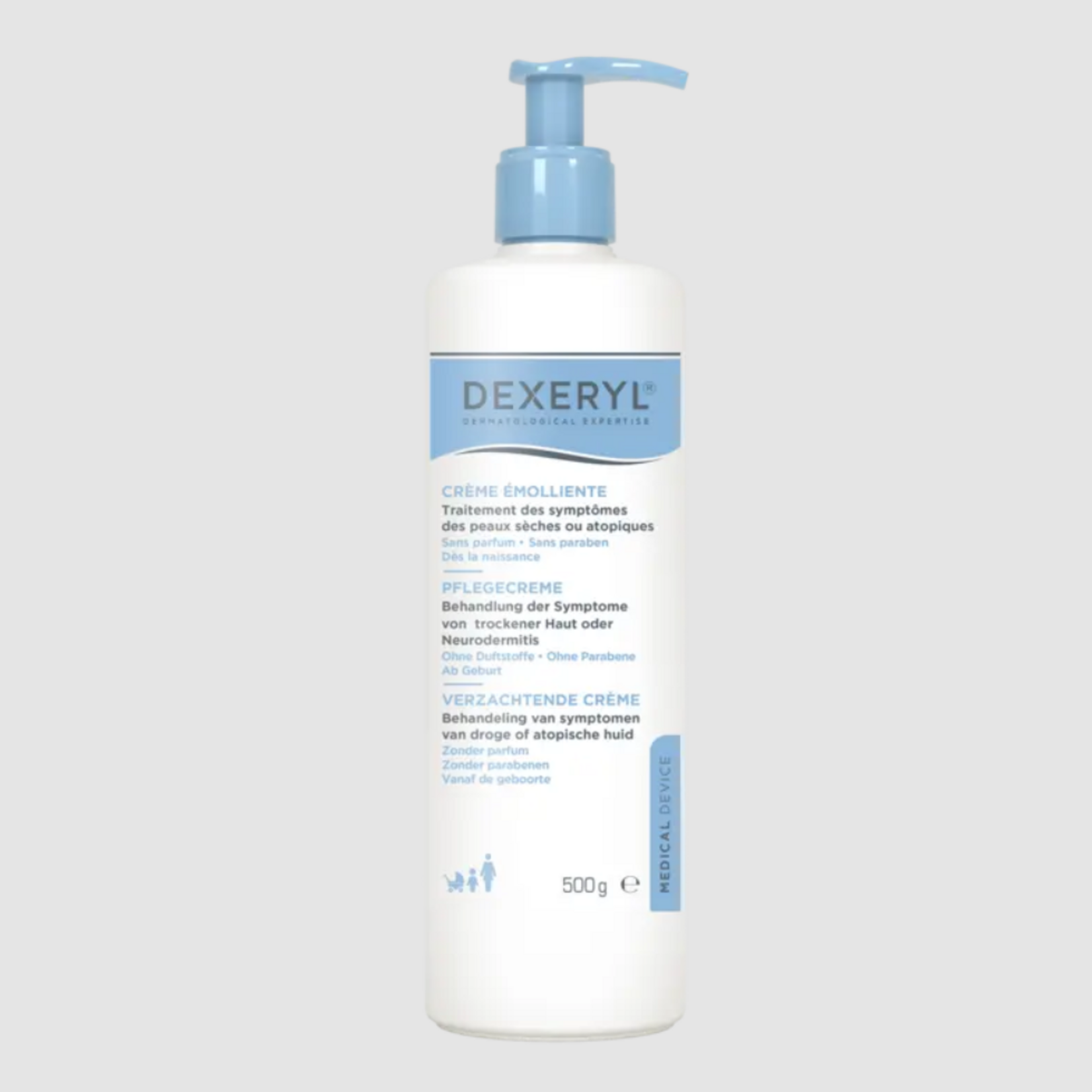 Dexeryl Verzachtende Crème voor de eczeemhuid - 500 g