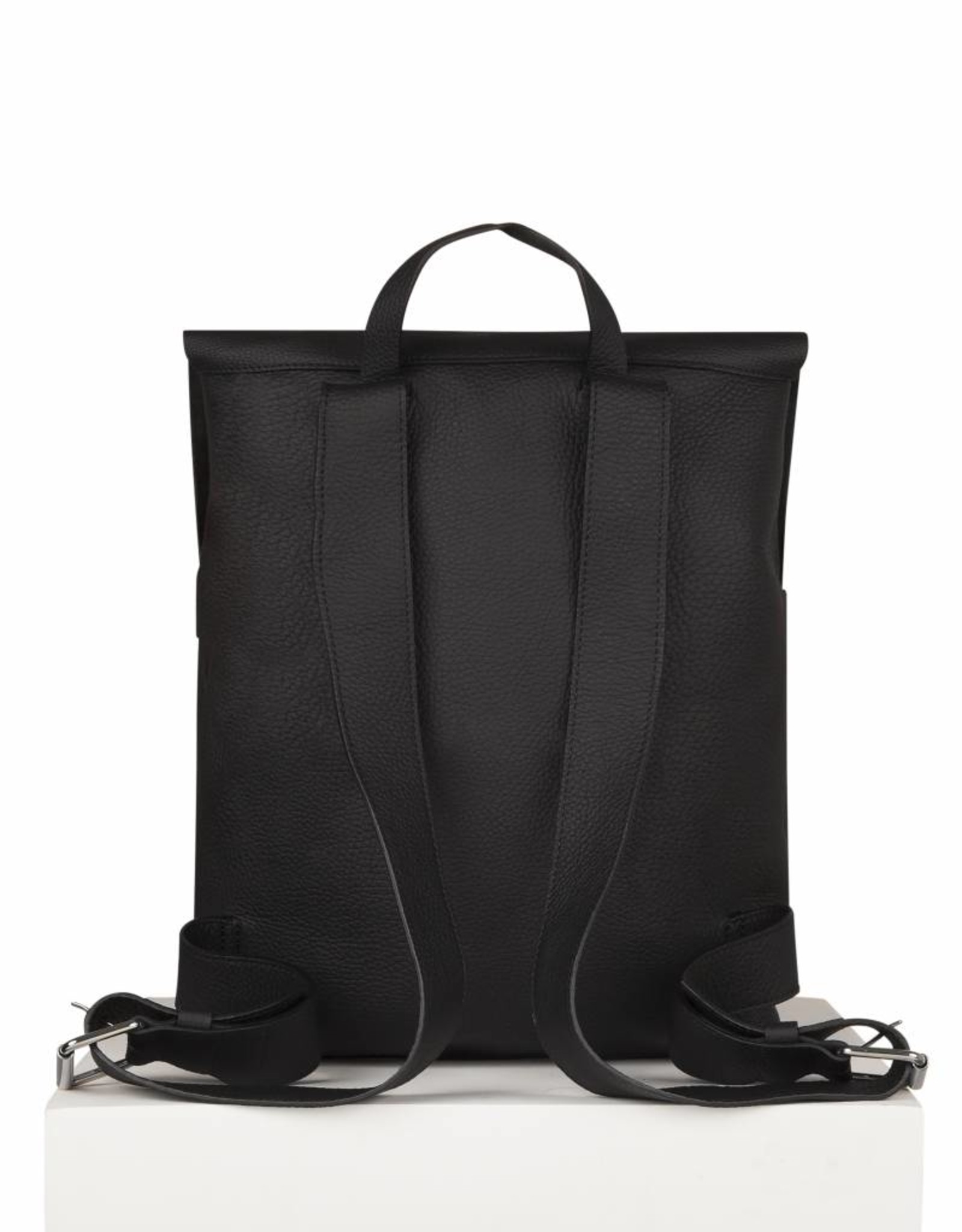 Small leather backpack, Black. Stories Official