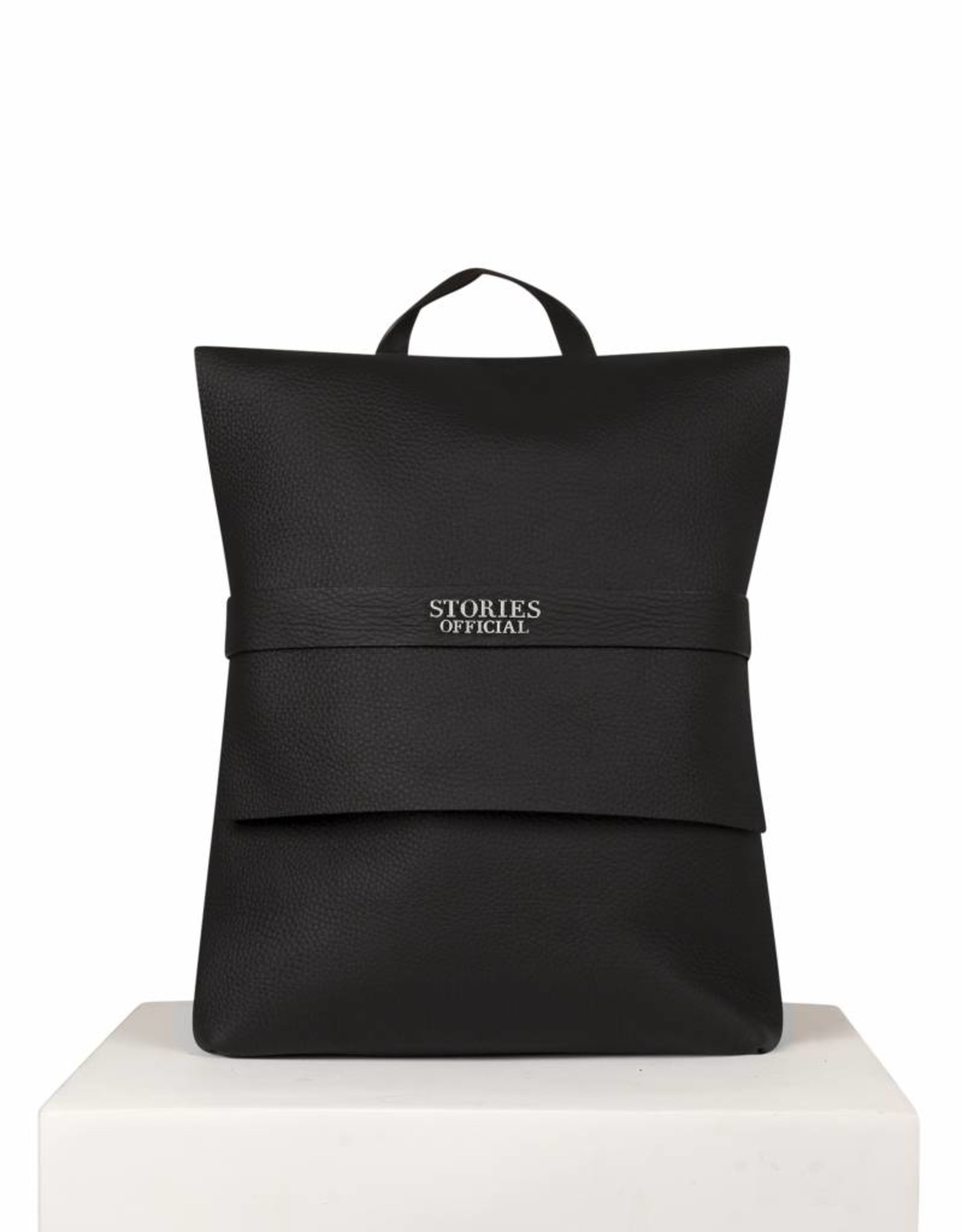 Small leather backpack, Black. Stories Official