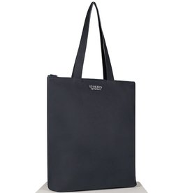 black zip shopper bag