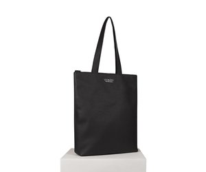 black zip shopper bag