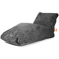 Whoober Whoober loungestoel zitzak "Bali XL" ribcord antraciet - Zacht en comfortabel - Wasbaar