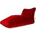 Whoober Whoober loungestoel zitzak "Bali XL" velvet rood - Zacht en comfortabel - Wasbaar