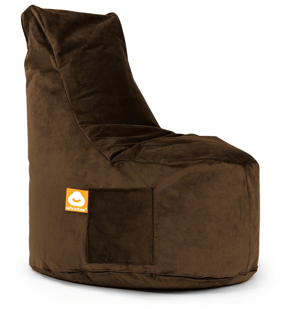 <h3>Comfortabele stoelvormige zitzak in taupe velvet die in Nederland door Whoober wordt geproduceerd. Gratis verzending en 5 jaar garantie!</h3><h3>Belangrijkste eigenschappen van de Nice</h3><ul><li>Geschikt voor kinderen maar vooral volwassenen</li><li