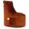 Whoober Whoober zitzak stoel "Nice" velvet cognac - Wasbaar - Zacht en comfortabel