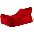 Whoober Whoober loungestoel zitzak "Bali" velvet rood - zacht en comfortabel - Wasbaar