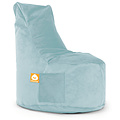 Whoober Whoober zitzak stoel "Nice" velvet aqua - Wasbaar - Zacht en comfortabel