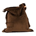 Whoober Whoober rechthoek zitzak "St. Tropez" XL velvet taupe - Wasbaar - Zacht en comfortabel