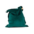 Whoober Whoober rechthoek zitzak "St. Tropez" M velvet petrol - Wasbaar - Zacht en comfortabel