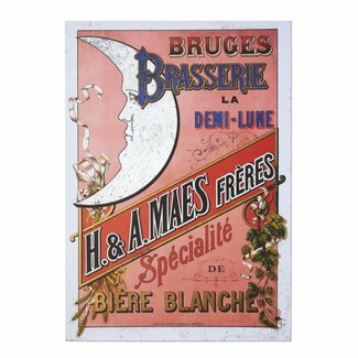 Brouwerij Halve Maan Henri Maes poster pink