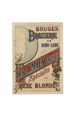 Brouwerij Halve Maan Henri Maes poster geel