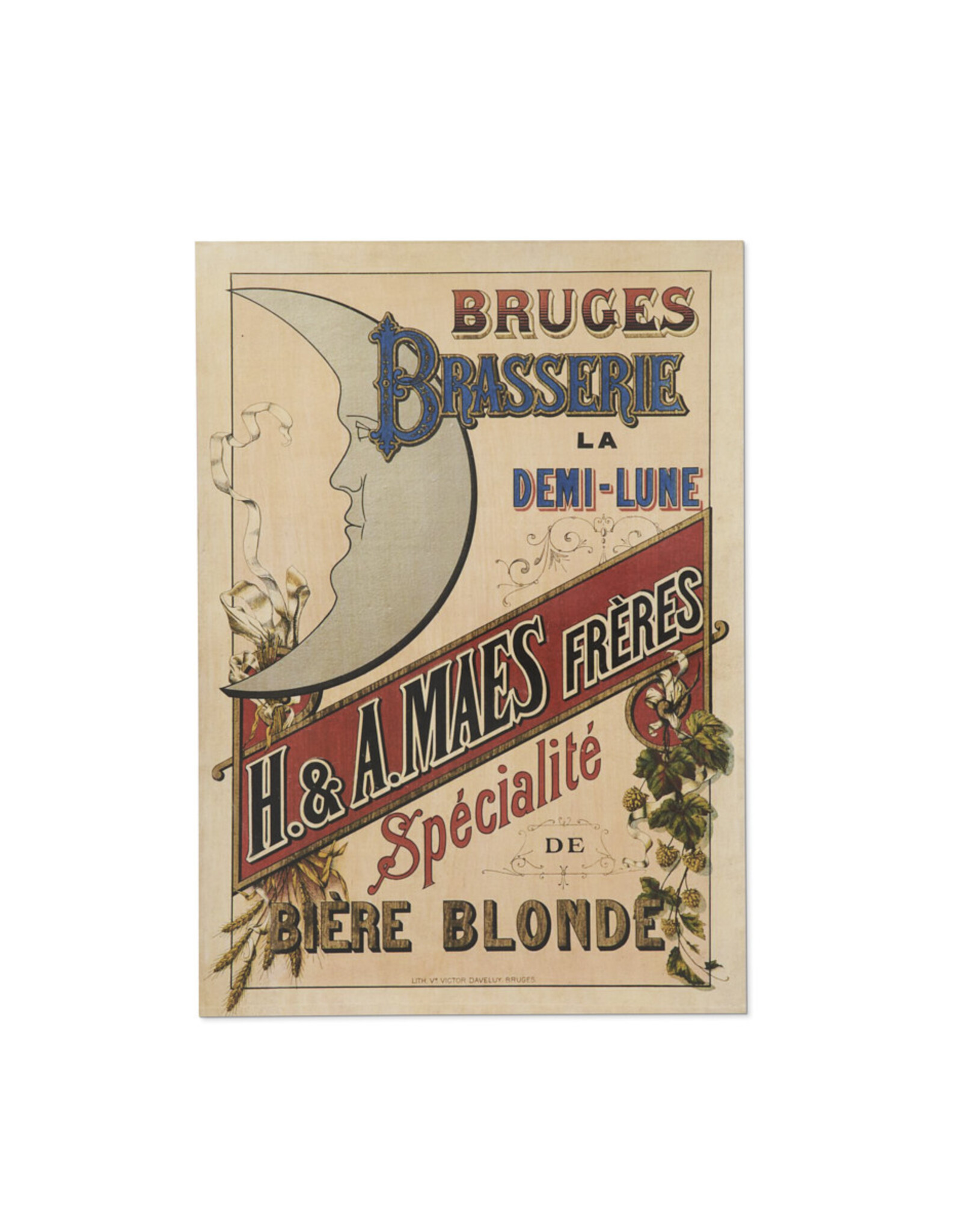 Brouwerij Halve Maan Henri Maes poster geel