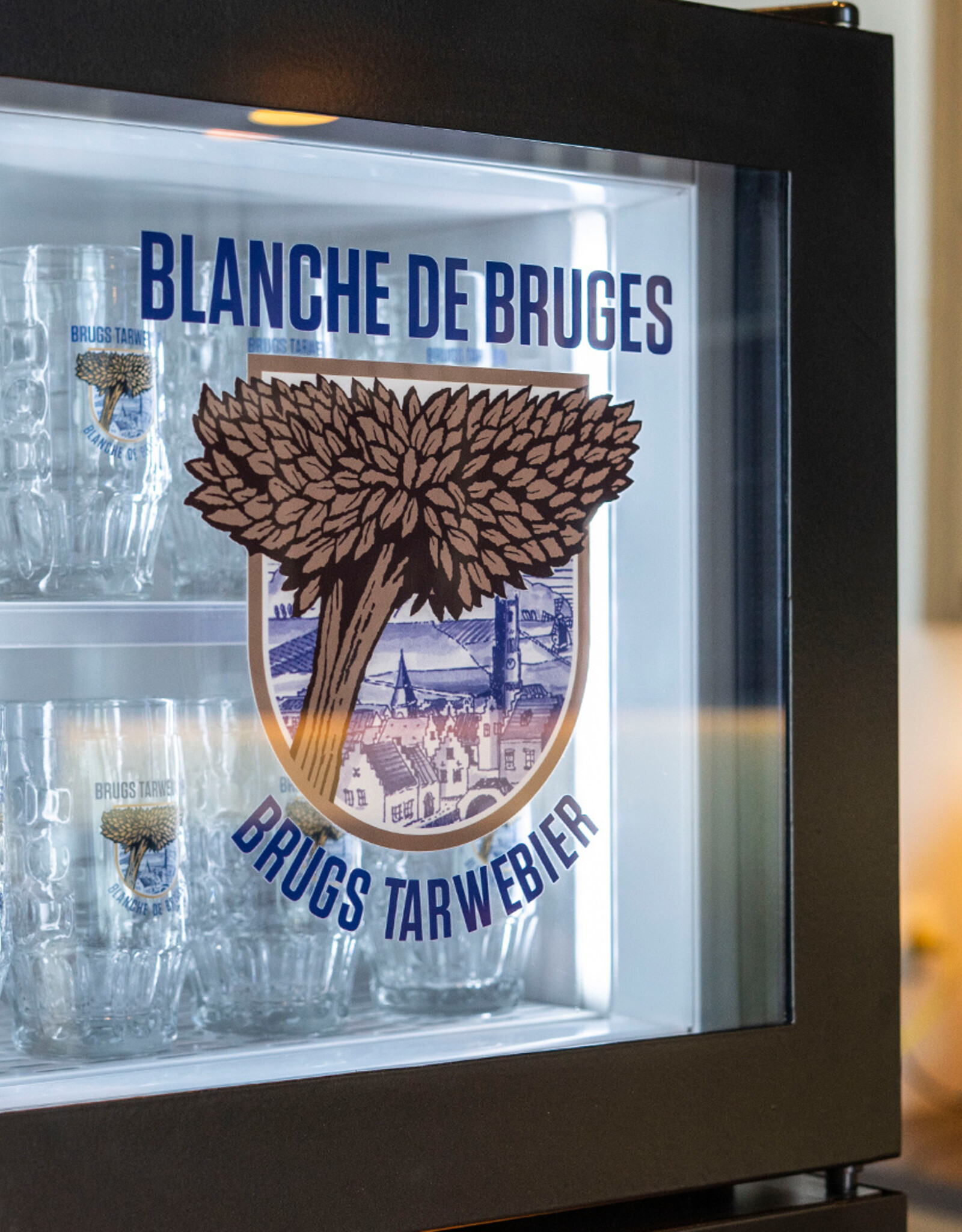 Brugs Tarwebier Blanche De Bruges congélateur de verre